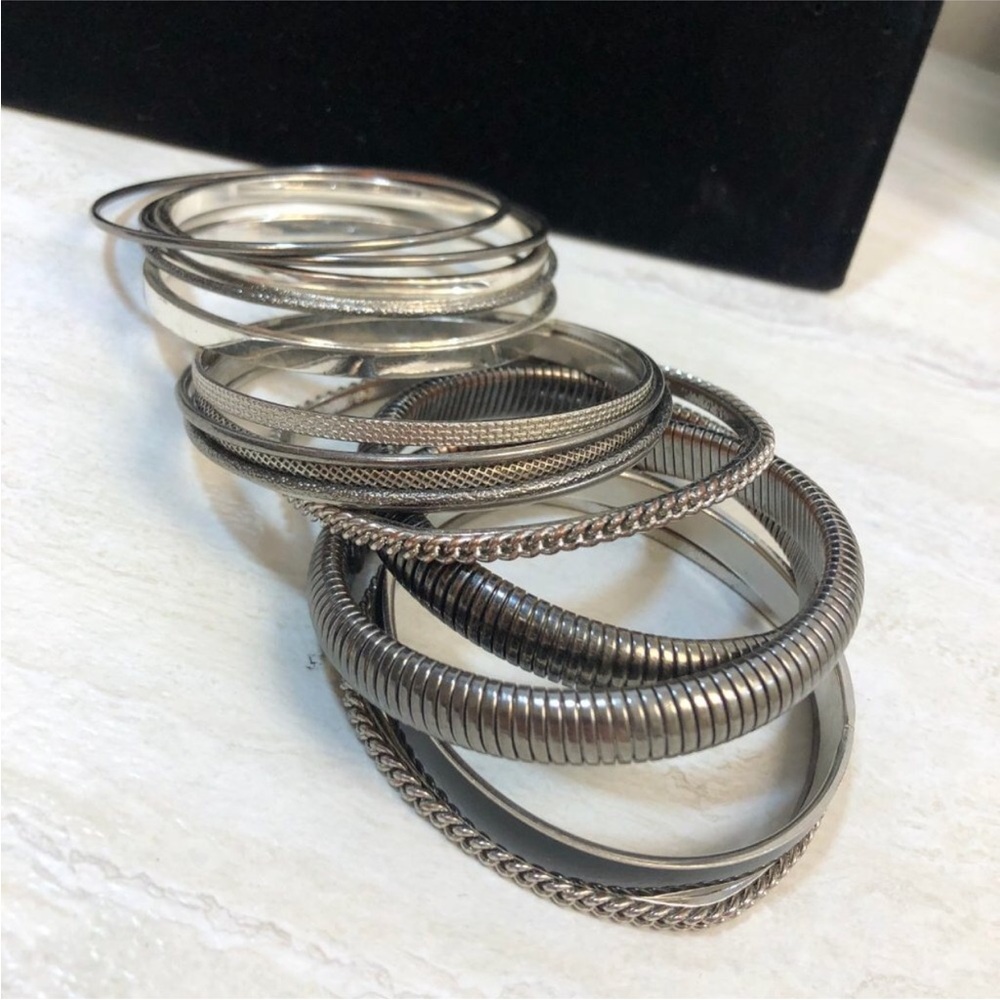 Bangle Bracelets - Silver - image 3